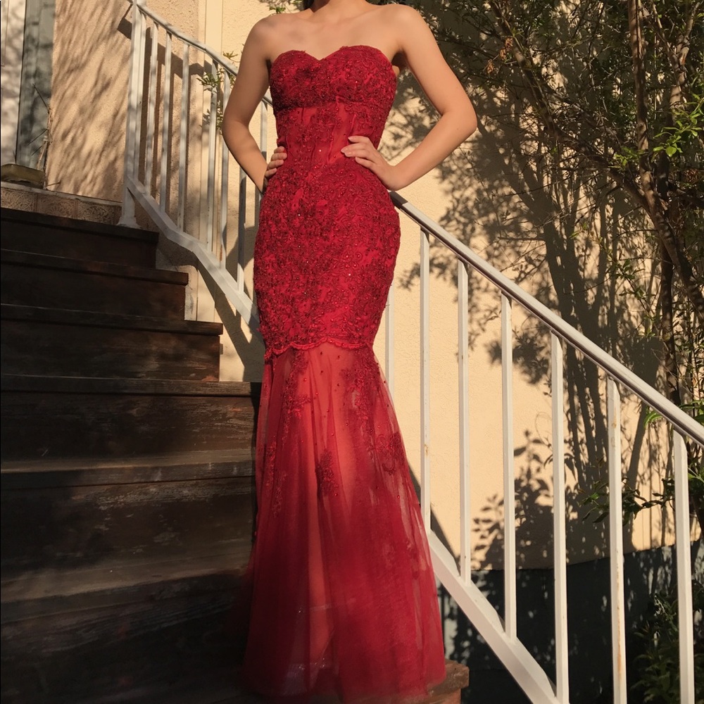 Beautiful Red Prom Dress Worn Once Only!